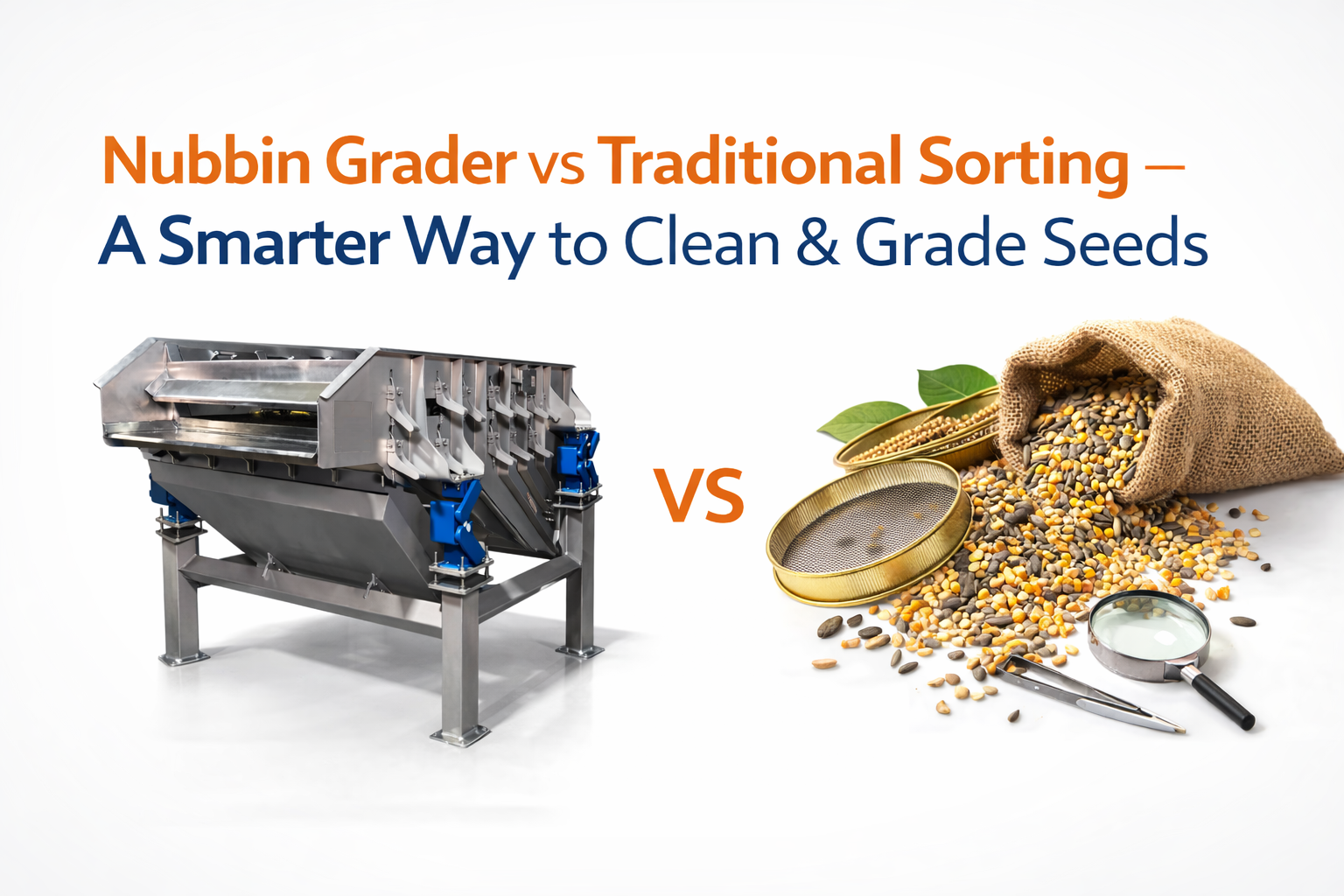 Nubbin Grader vs Traditional Sorting – A Smarter Way to Clean & Grade Seeds
