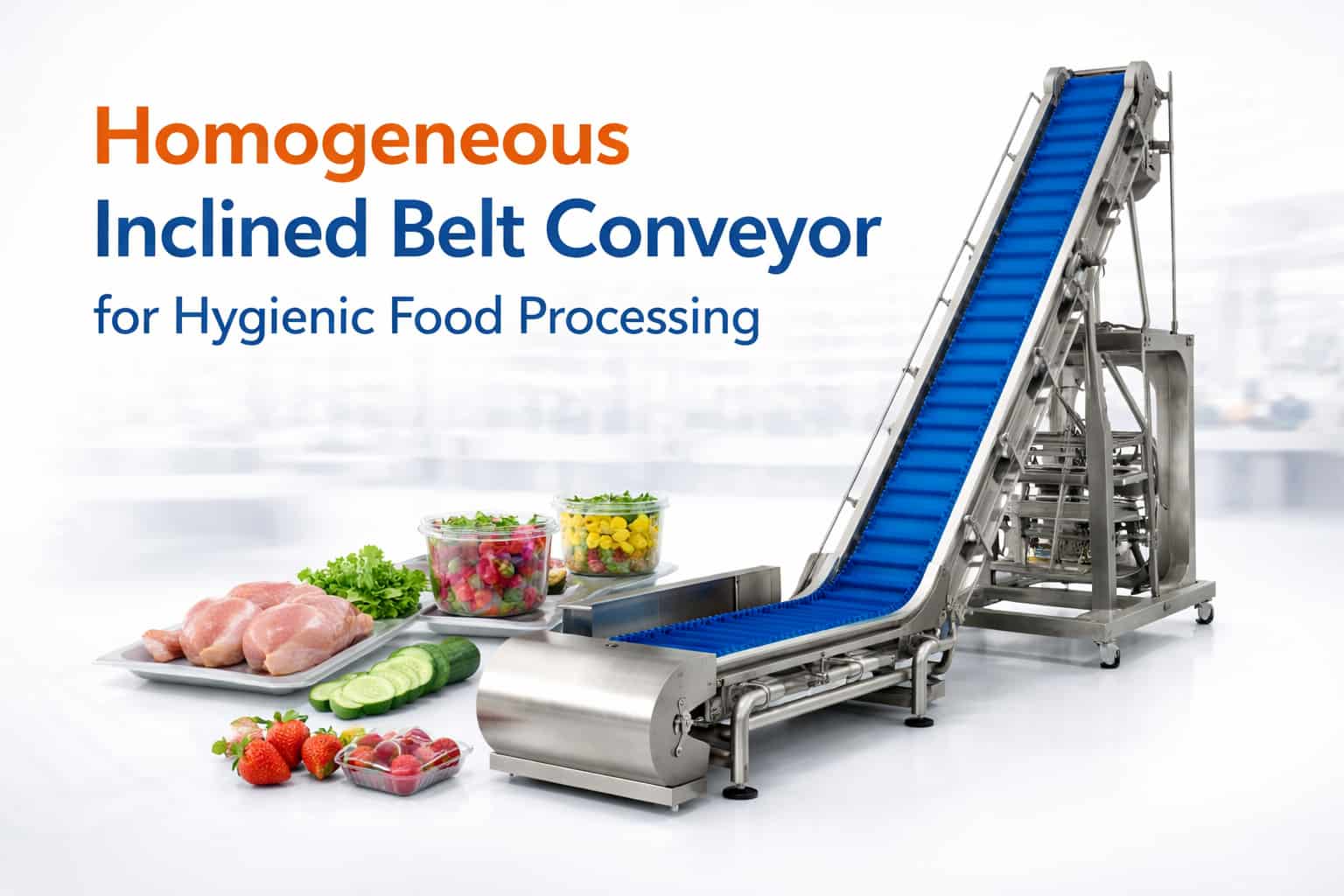 Homogeneous Inclined Belt Conveyor Manufacturer Pune Food Grade Conveyor System