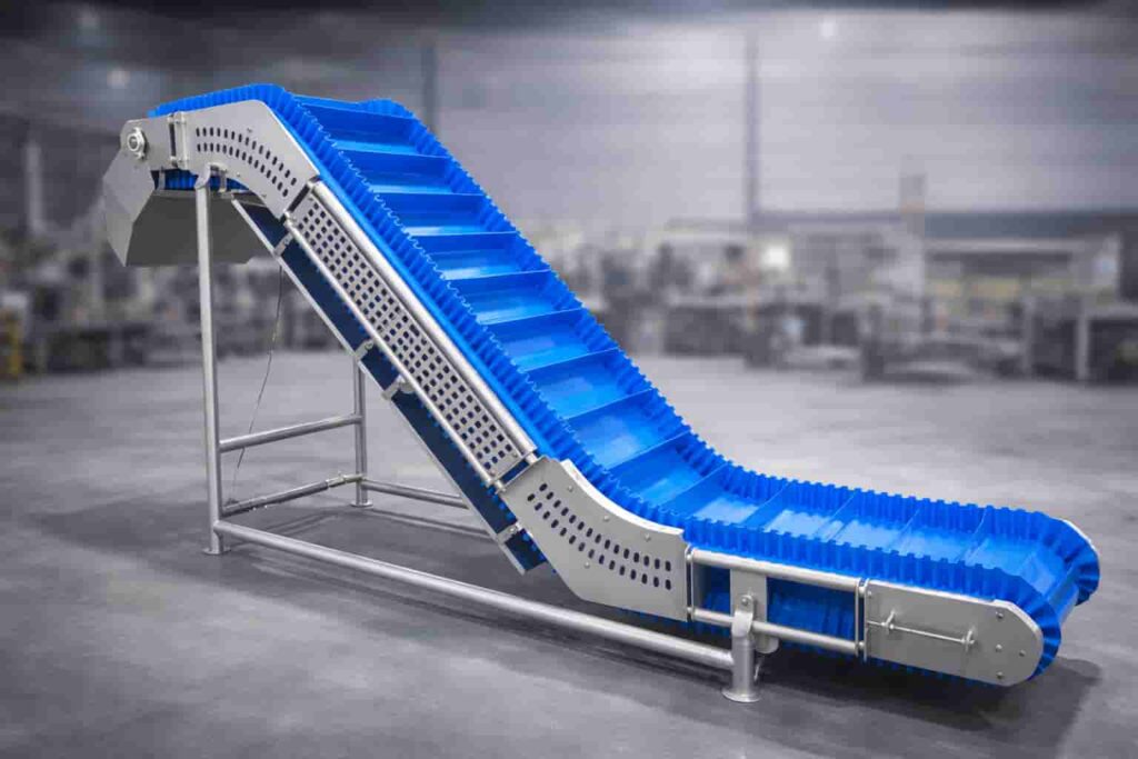 Inclined Belt Conveyor with Bag Tilter Manufacturer Pune