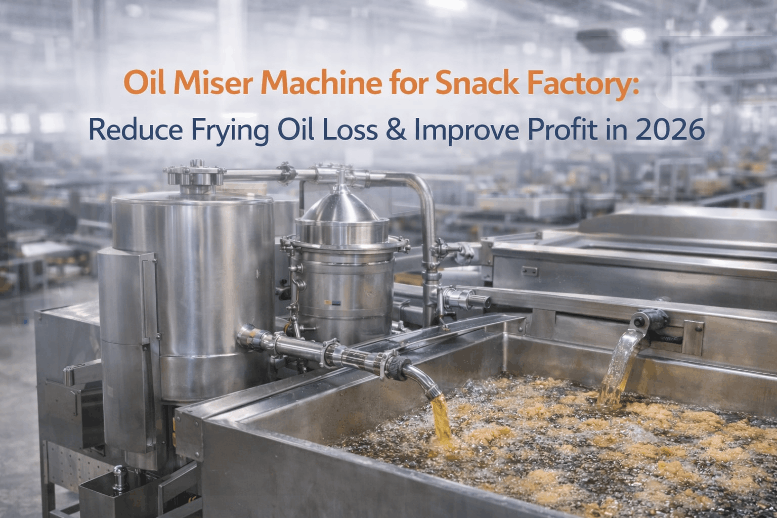 Oil Miser Machine for Snack Factory: Reduce Frying Oil Loss & Improve Profit in 2026