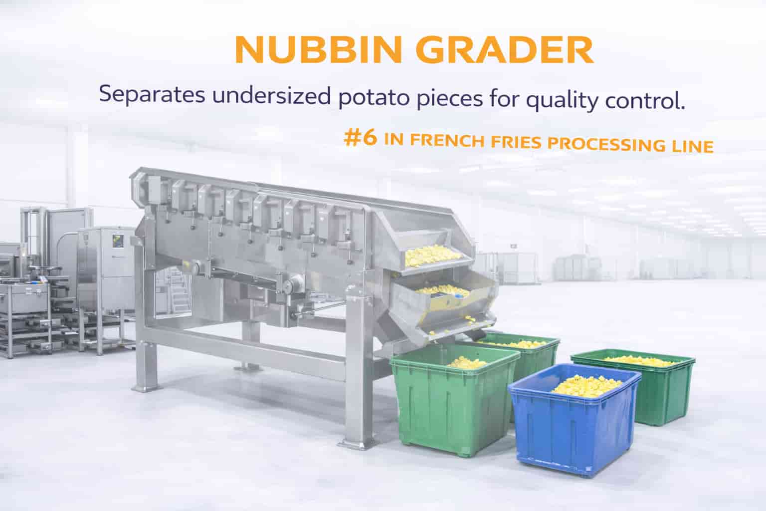 Nubbin Grader in French Fries Processing Line