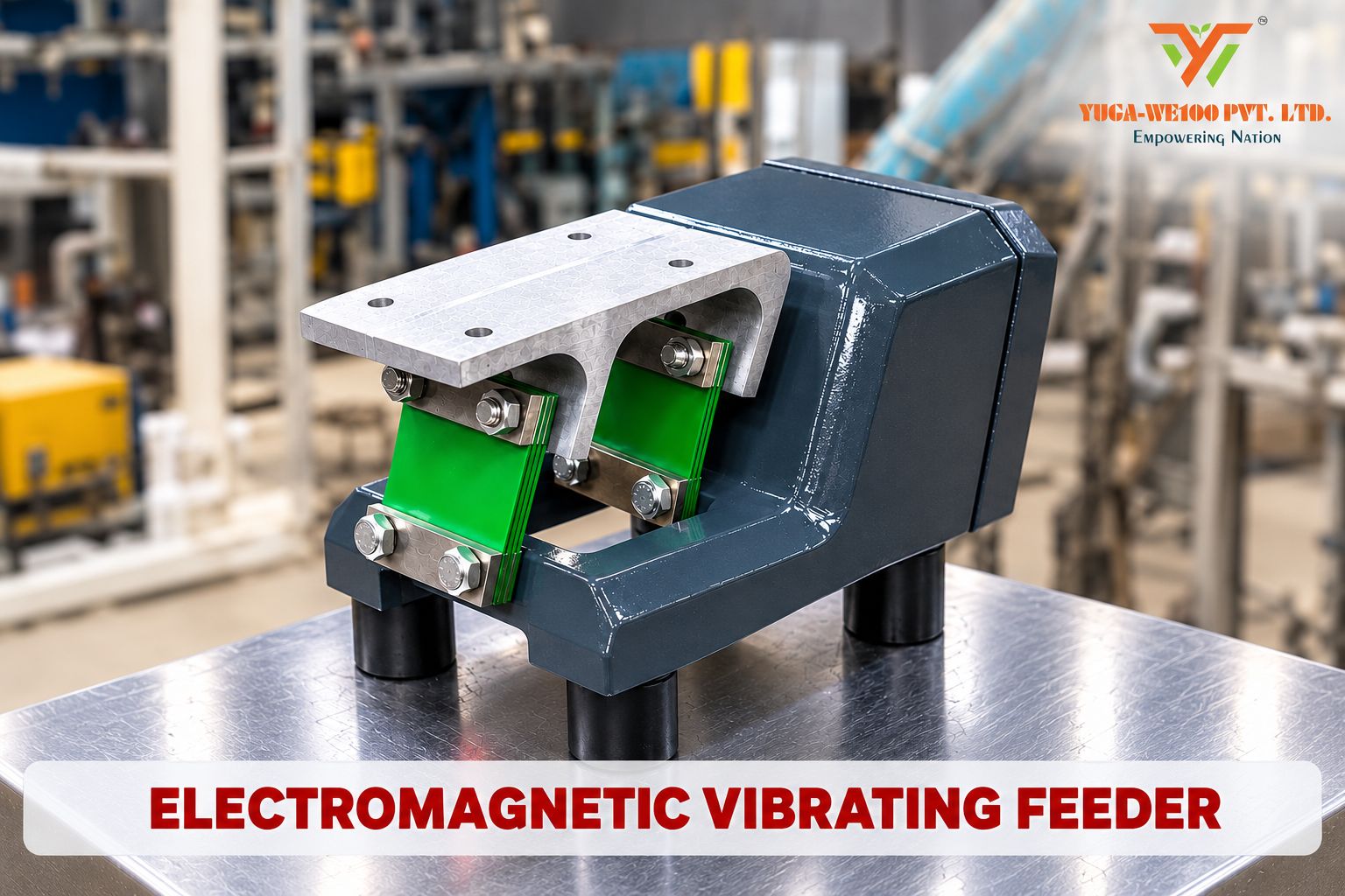 Home 16 Electromagnetic Vibrating Feeder Yugawe100 India For Food Processing