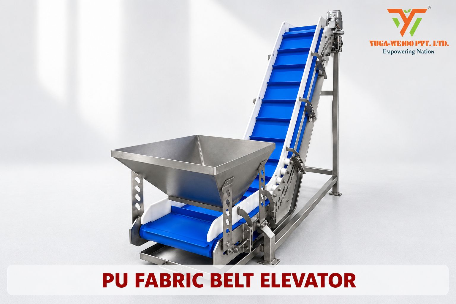 PU Fabric belt conveyor Yugawe100 India For Food Processing