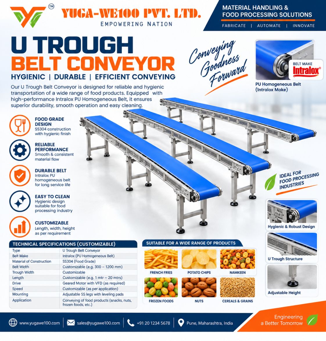 U-Trough Belt Conveyor 1 U-Trough Belt Conveyor System