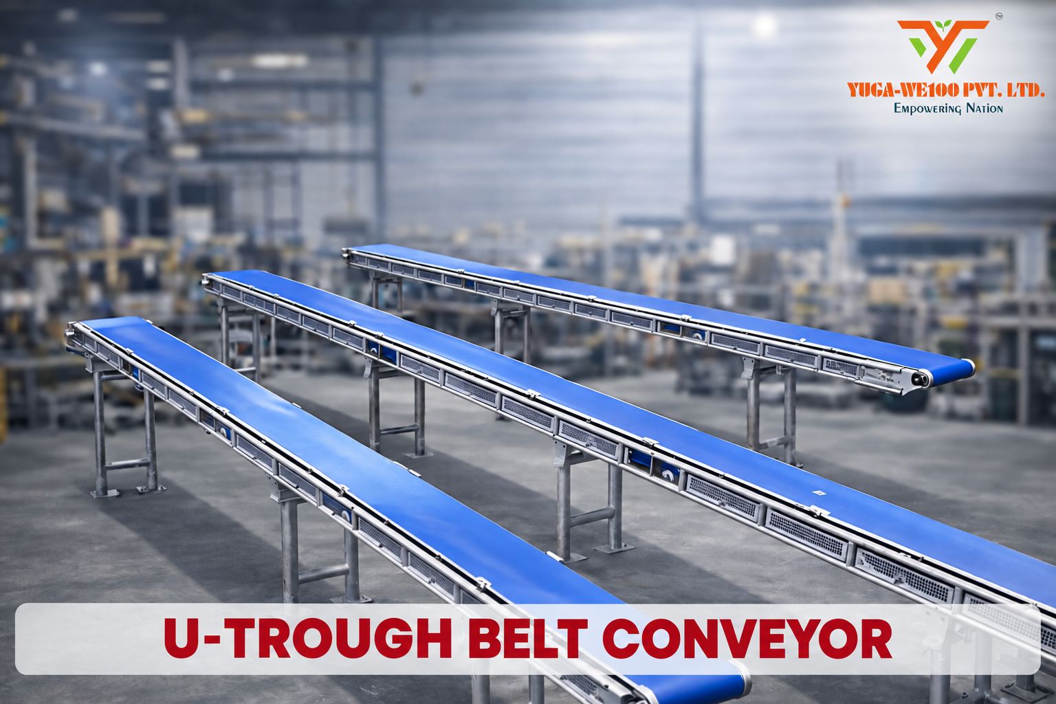 U trough Belt Conveyor for food processing