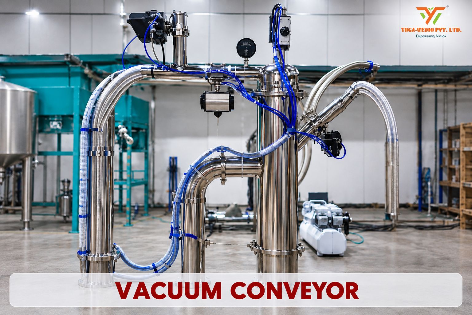 Vaccum Conveyor Yugawe100 India For Food Processing