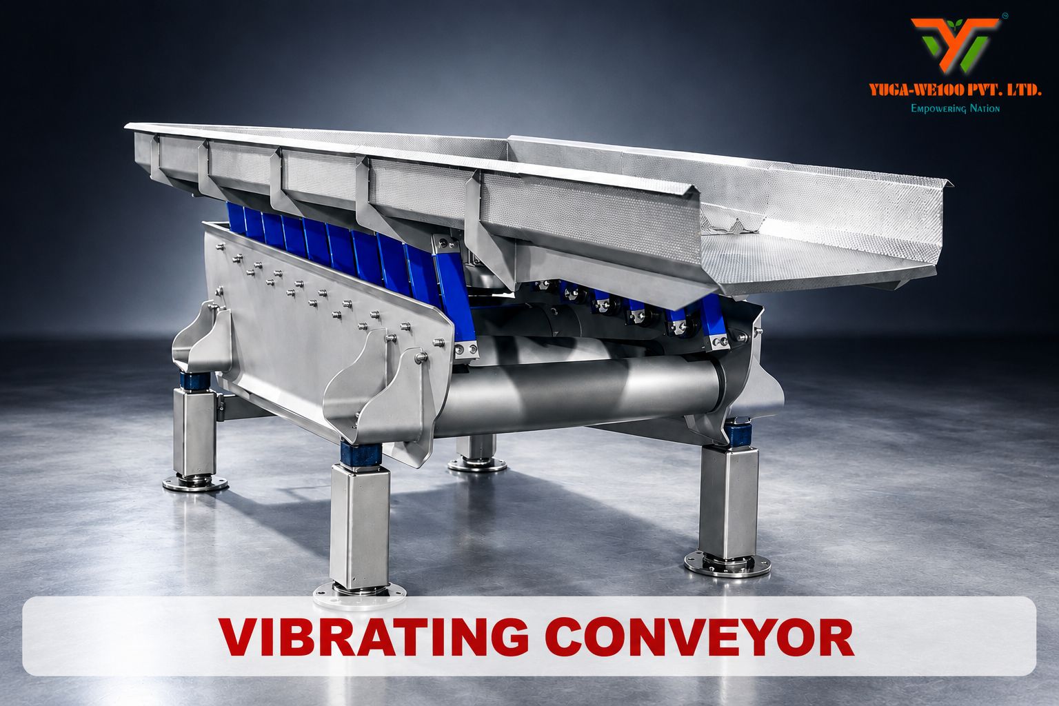 Home 15 Vibrating Conveyor Yugawe100 India For Food Processing