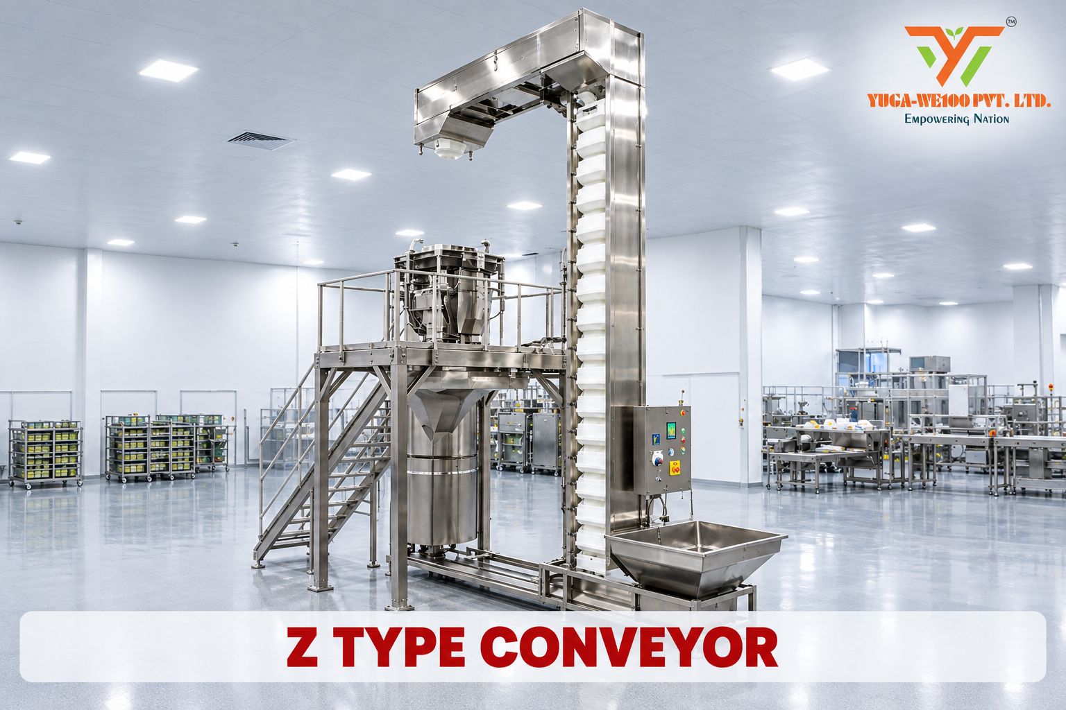 Z Type Conveyor Yugawe100 India For Food Processing