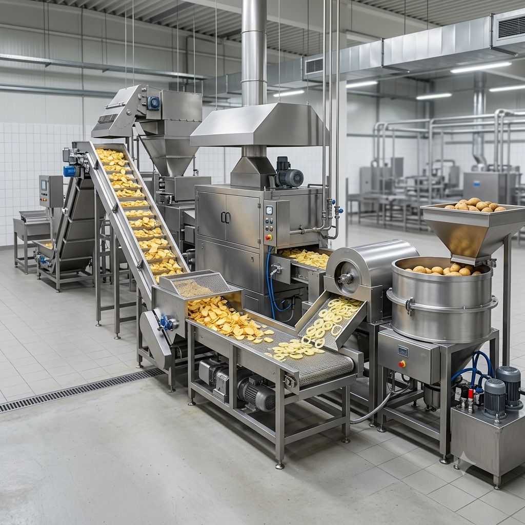 Potato chips processing line