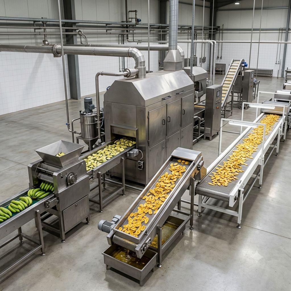 Banana chips processing line