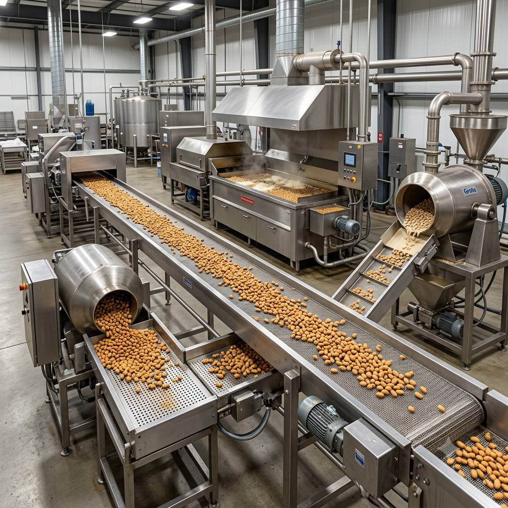 Coated peanut production line
